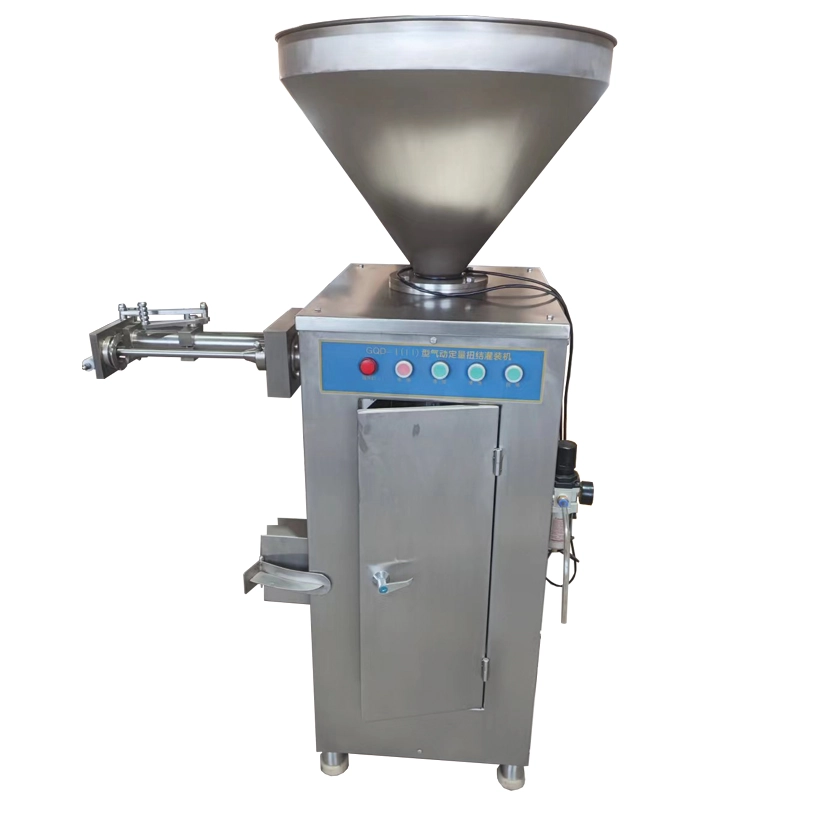 Industrial hot dog making and linking machine for high-speed sausage factories.