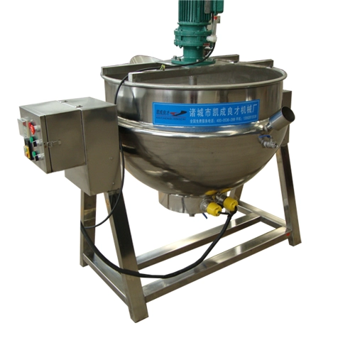 Bakery filling jacketed cooking mixer machine for smooth red bean and lotus seed paste.