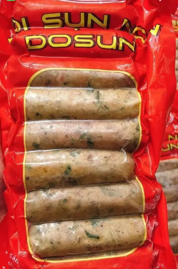 Sausages produced by the bone and meat separator