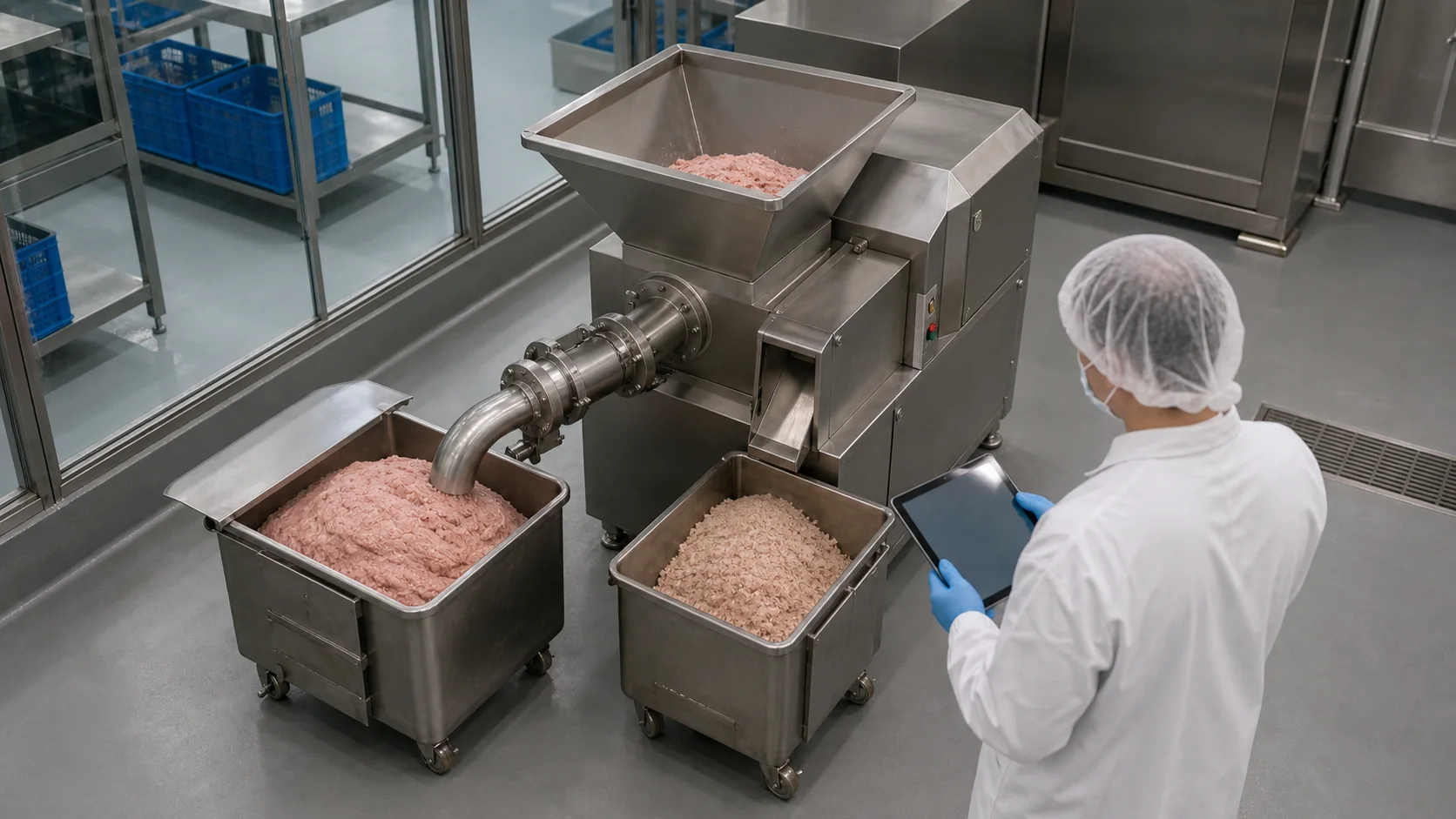 separate MDM meat and bone-rich residue streams from poultry mechanical separation