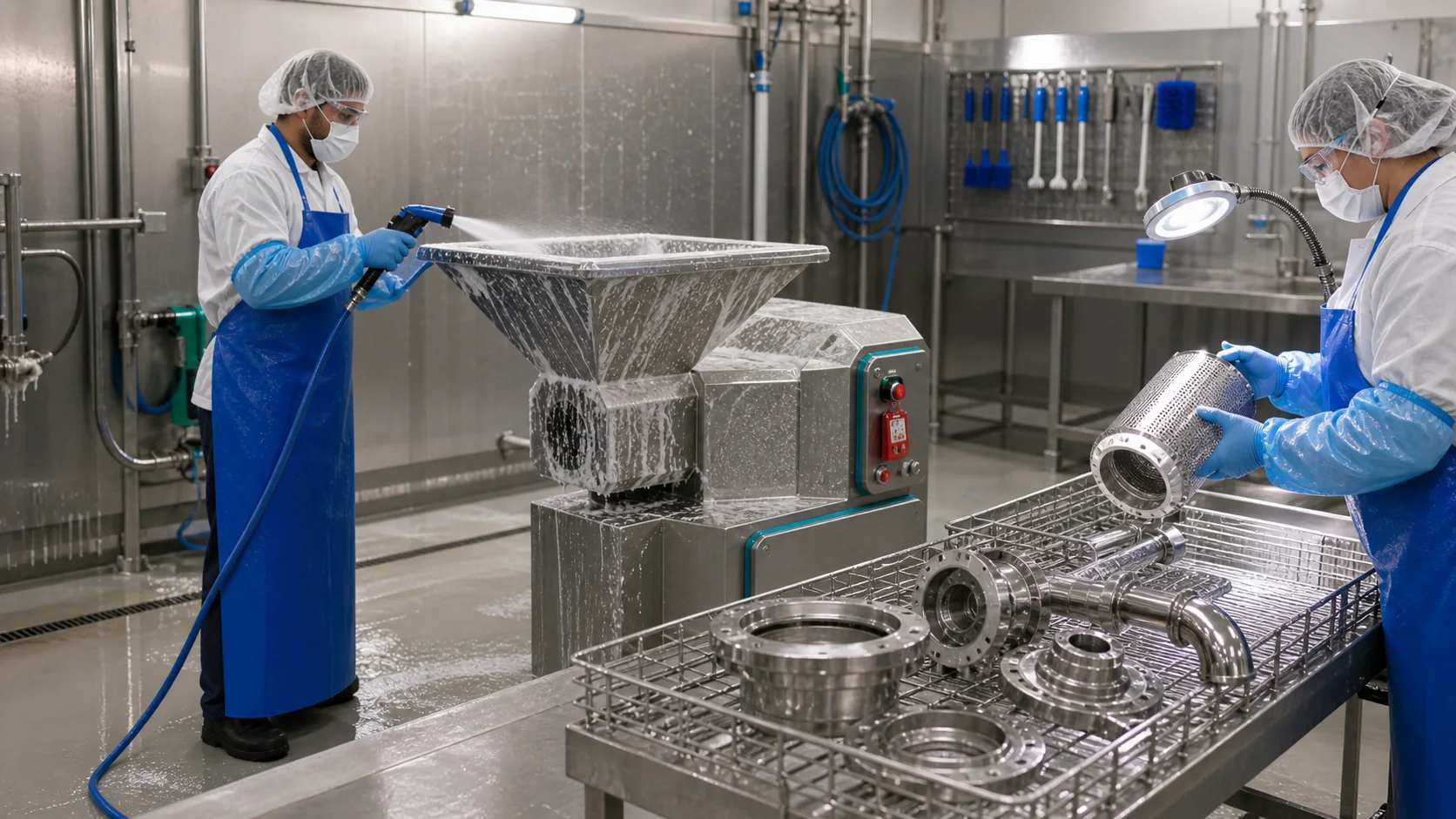 MDM meat separator disassembly cleaning and sanitation verification